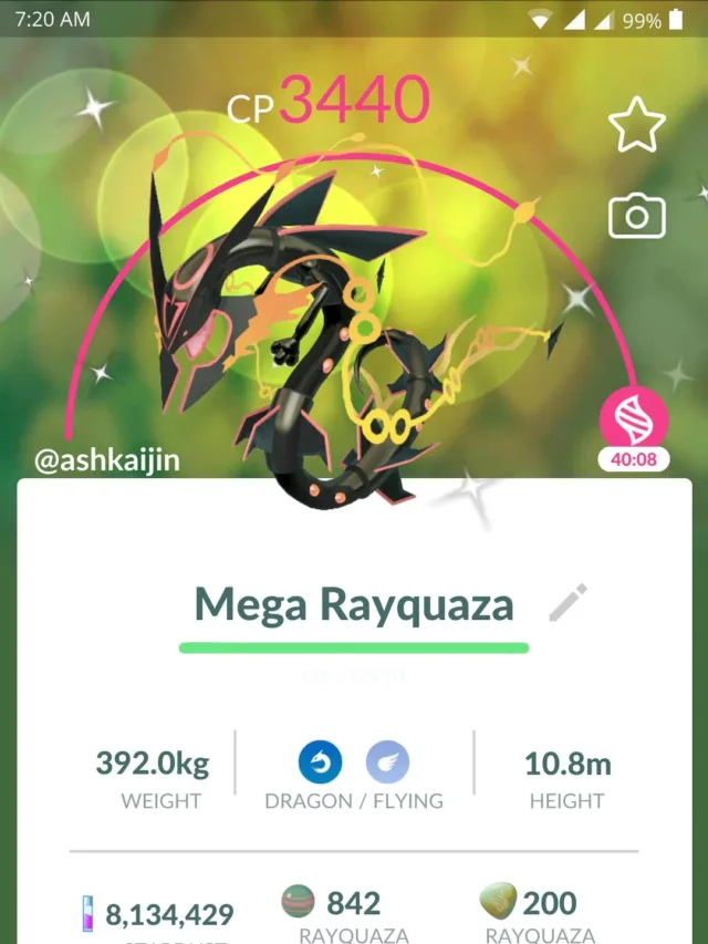 Mega Rayquaza Pokemon Go