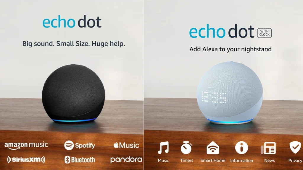 Amazon Echo Dot With Clock and Alexa 5th Gen Review Different Between Better Benefits And Features In 2024